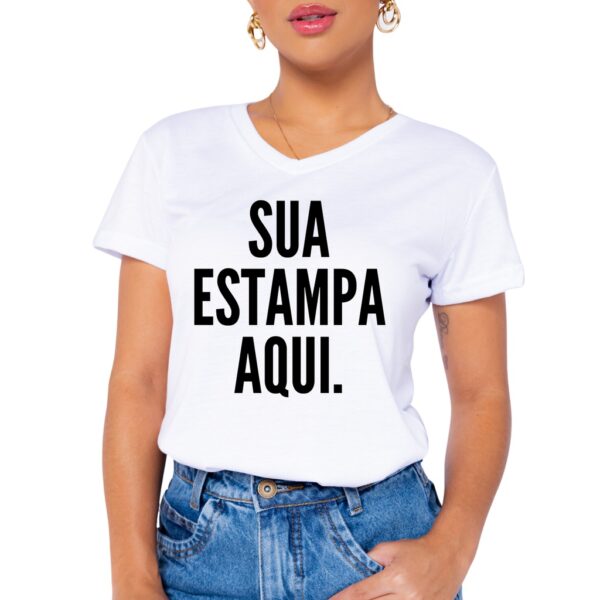 Baby Look Camiseta Personalizada Com Sua Estampa, Foto, Frase ,tema,logo De Empresa E Etc